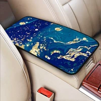 gilt blue auto armrest center console cover pet car mat auto interior trim auto center console lid cover