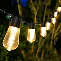 solar fairy string lights outdoor waterproof solar powered bulbs christmas lights for window fence tent garden patio home decor