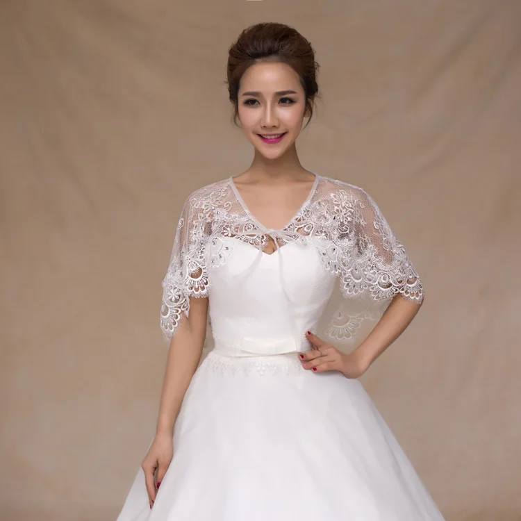 

Ding Yaoda Summer Thin Small Poncho Lace Diamond Lace Tie bridal cape