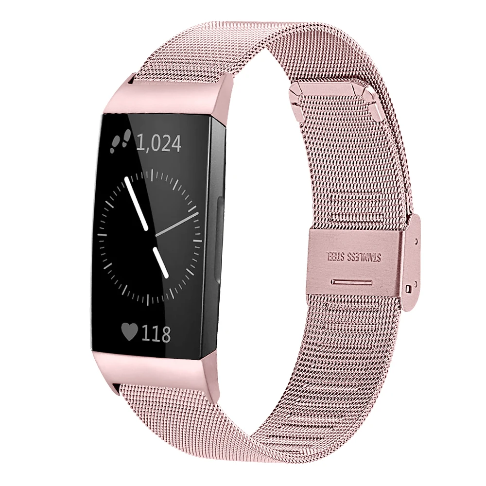 Band Metal Strap For Fitbit Charge 3 4 Band Milanese Stainless Smart Bracelet For Fitbit Charge 4 Wrist Accessories