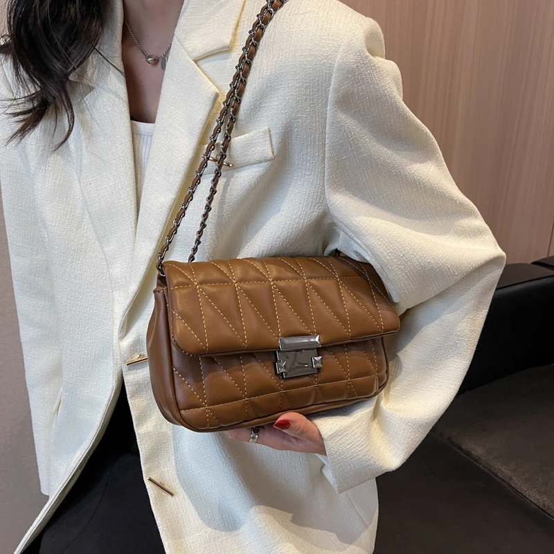 Vintage Brand Designer Chain Handbag Purses For Women Shoulder Crossbody Bag 2023 New Ladies Messenger Vintage Bags High Quality