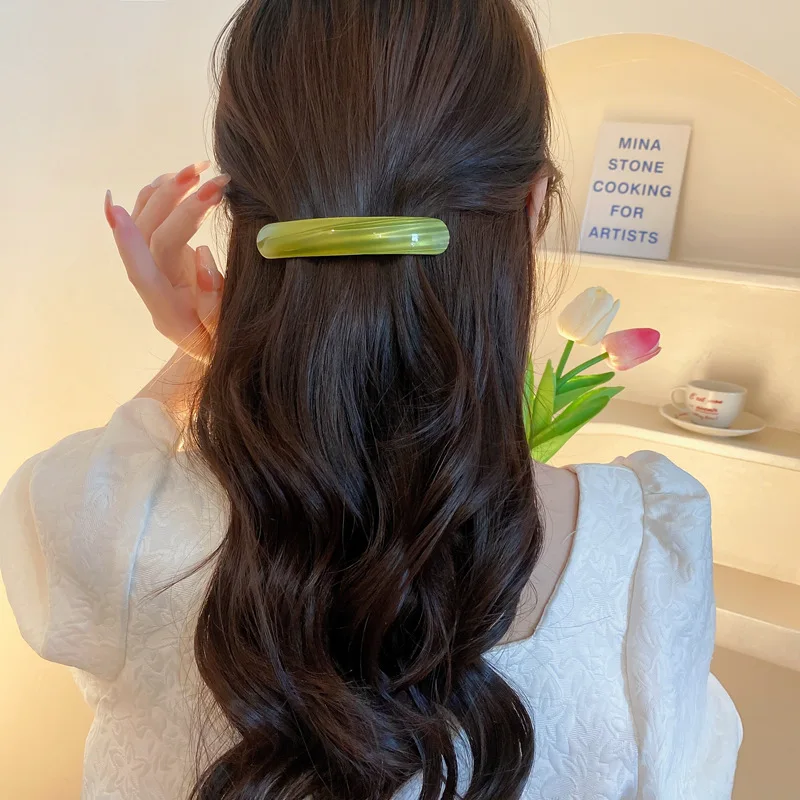 Elegant Geometric Camber Hair Clip Elegant Women Barrettes Hairpins Ponytail Holder Hairgrips Headwear Fashion Hair Accessories