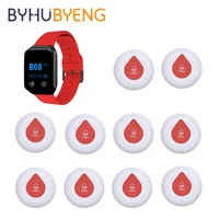 byhubyeng calling system call button cheap easy operate receiver wrist restaurant waiter vibrating sound remote watch pager