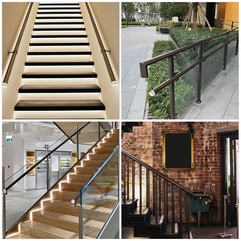 

4 Pcs Stair Handrail Column Caps End Decor Glass Railing Plugs Stairs Staircase Stainless Steel Deck