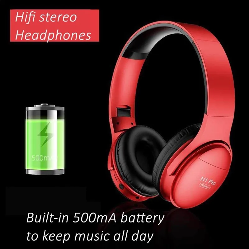 

Bluetooth наушники Hi-Fi стерео Беспроводной наушники игровая гарнитура, наушники-вкладыши Шум шумоподавления с микрофоном Поддержка FM TF карты H1 ...