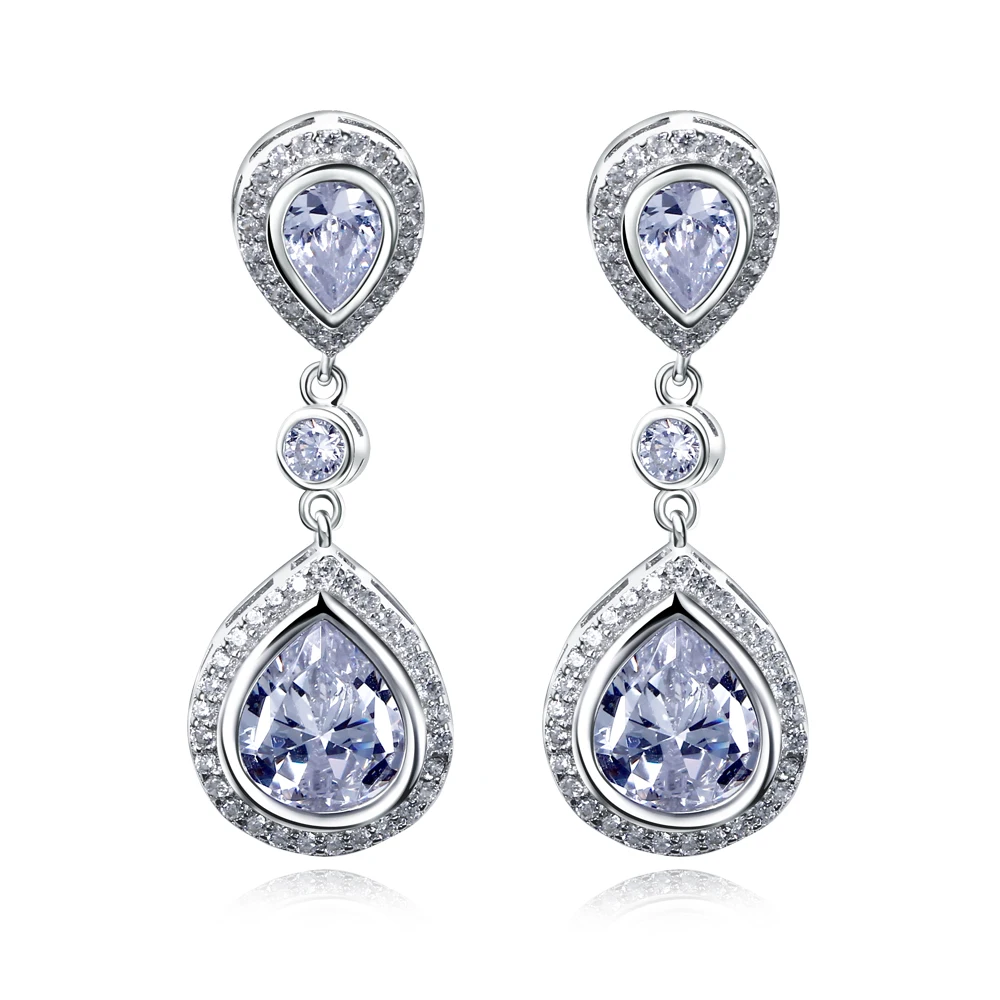 

40% off Clean Stock Solid 925 Siver Wedding Earrings for Women Female Fashion Drop Earrings Drop shipping