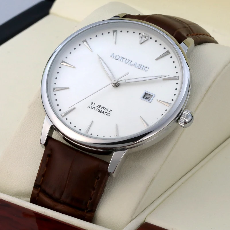 

Мужские Водонепроницаемые механические часы с календарем и датой