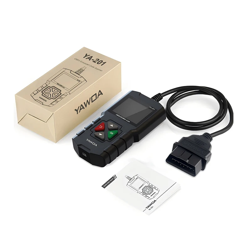 Фото Усовершенствованный OBDll-сканер YA201 для полной диагностики OBDII/EOBD (читайте/прозрачный DTC, просмотр данных на раме замораживания и т. д.) №1