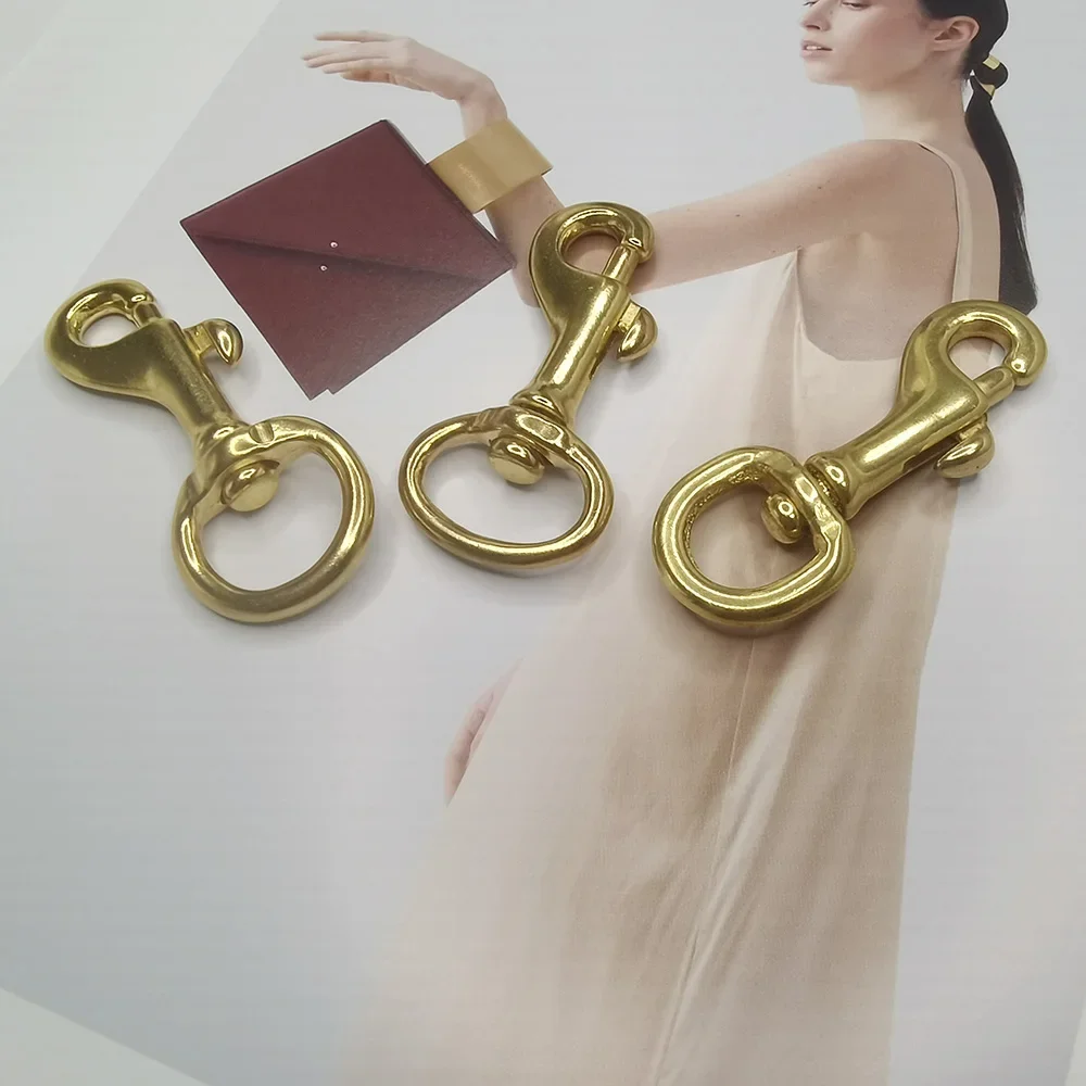 6 шт. латунные застежки-крючки для кожаных сумок