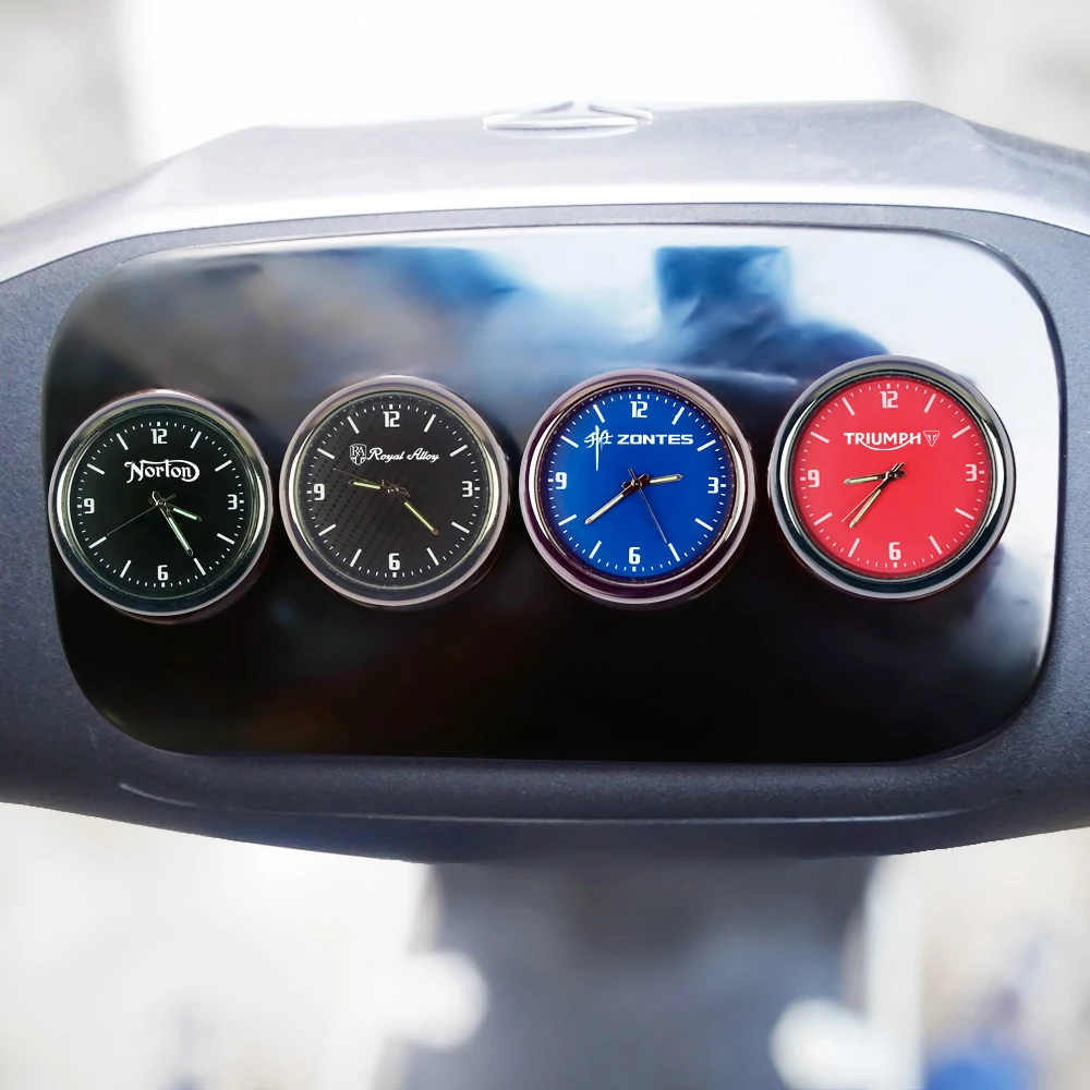 

Motorcycle Decoration Clock Bike Scooter Outdoor Luminous Stick-On Quartz Watch For Norton Royal Alloy Triumph Zontes Zundapp