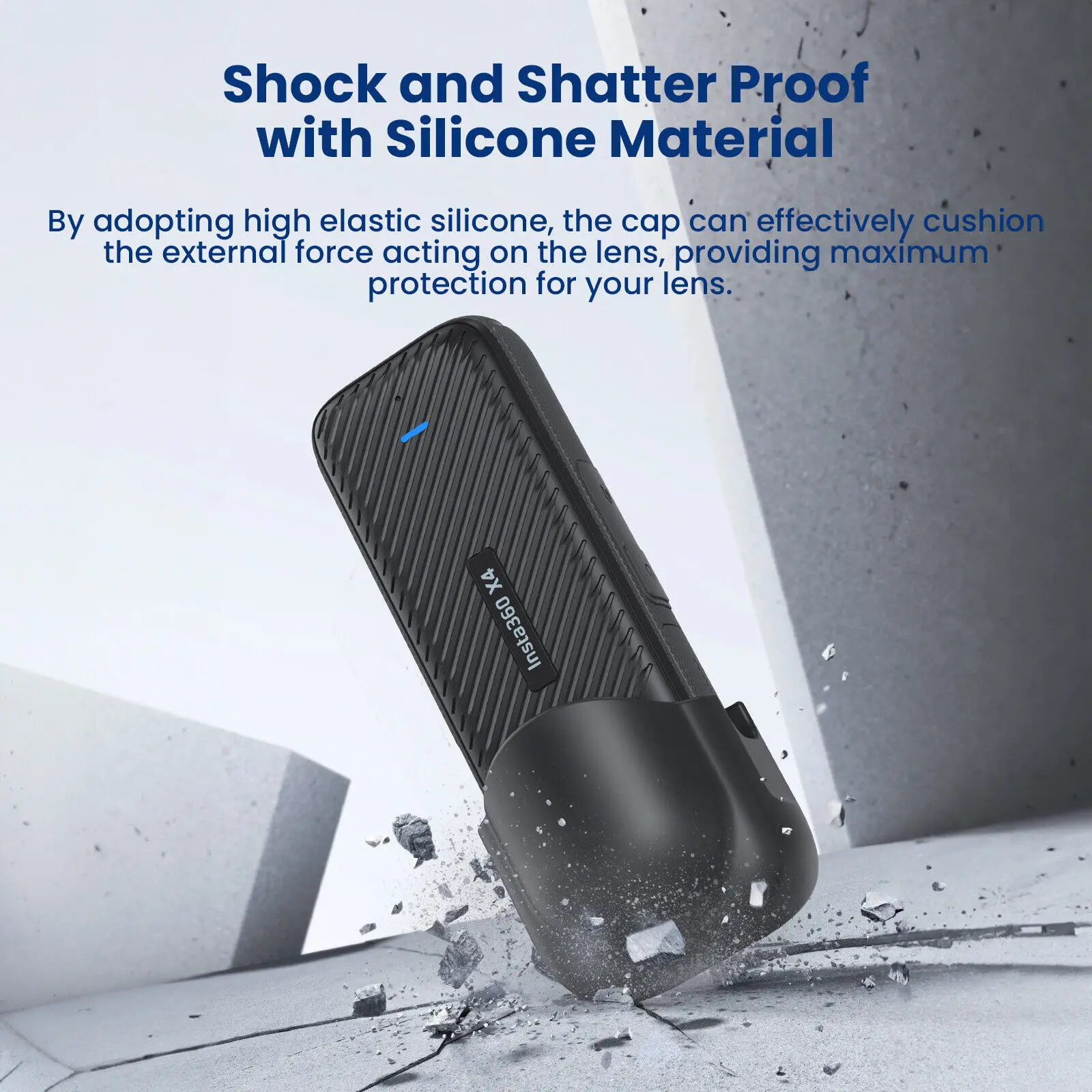 Amagis для Insta360 X4 Защита объектива Защитная силиконовая Крышка корпуса