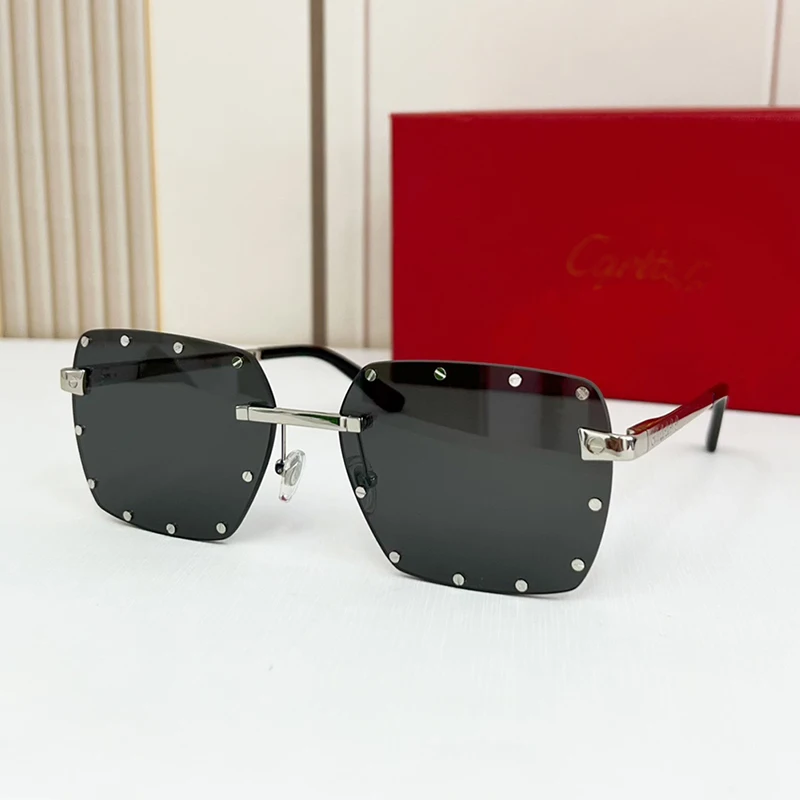 

Rimless Sunglasses Mens Luxury Designer Carter Sun Glasses Vintage Square Shades Eyewear Cool Outdoor Decoration Sunglass