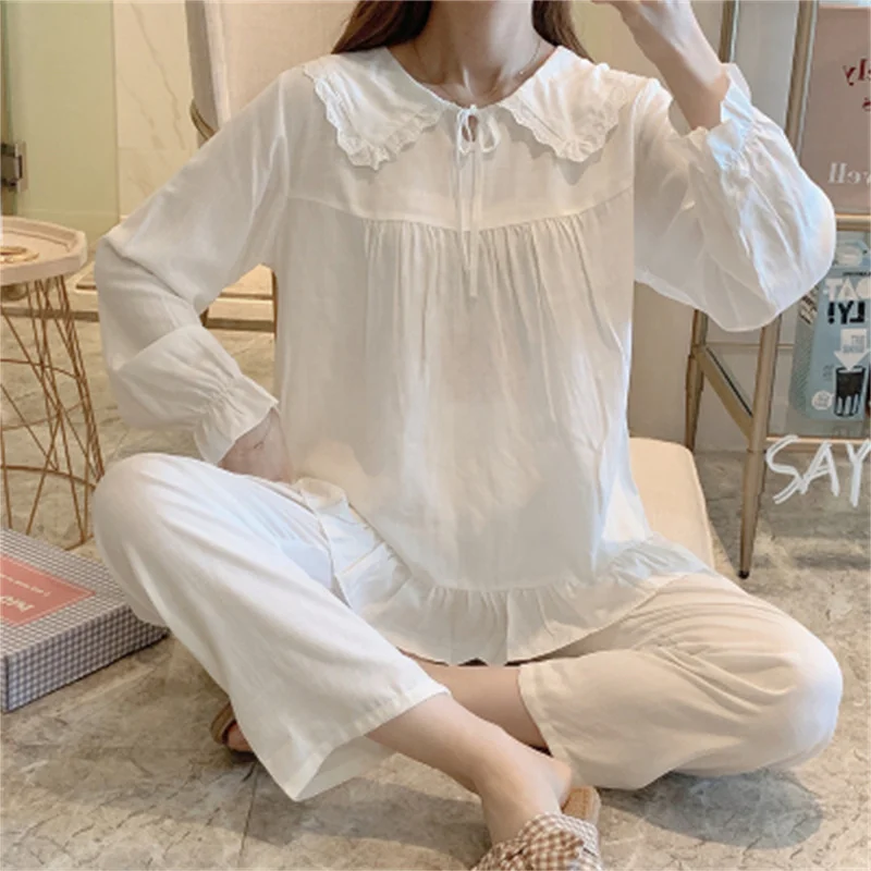 Pink Pajamas Set Sweet Sleepwear For Women Elastic Soft Pyjama Women's Autumn 2022 Fashion Homewear Clothes Big Size