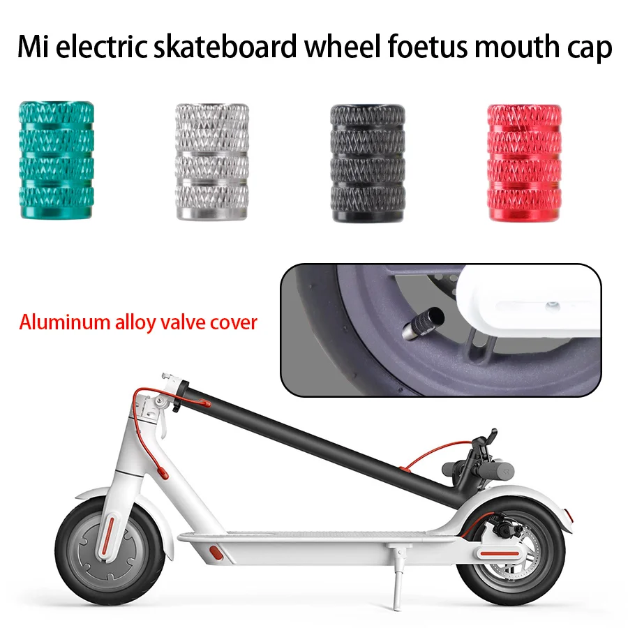 For Xiaomi/Mijia M365 M365 Pro 2pcs Aluminium Alloy Gas Nozzle Cap Bicycle Cap Wheel Tire Covered Car Truck Tube Tyre Bike Parts images - 6