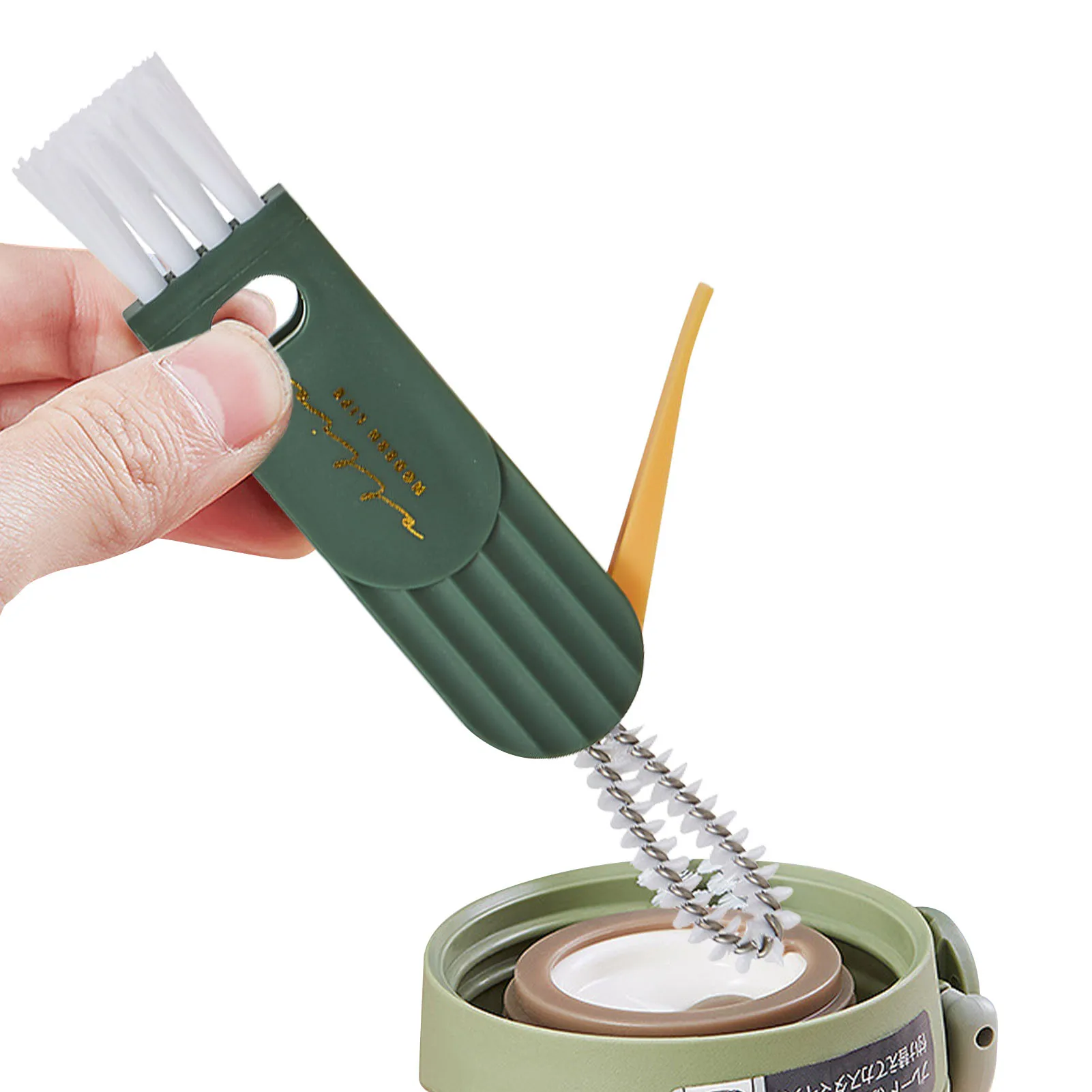 

3 в 1, щётка для чистки бутылок, с крышкой