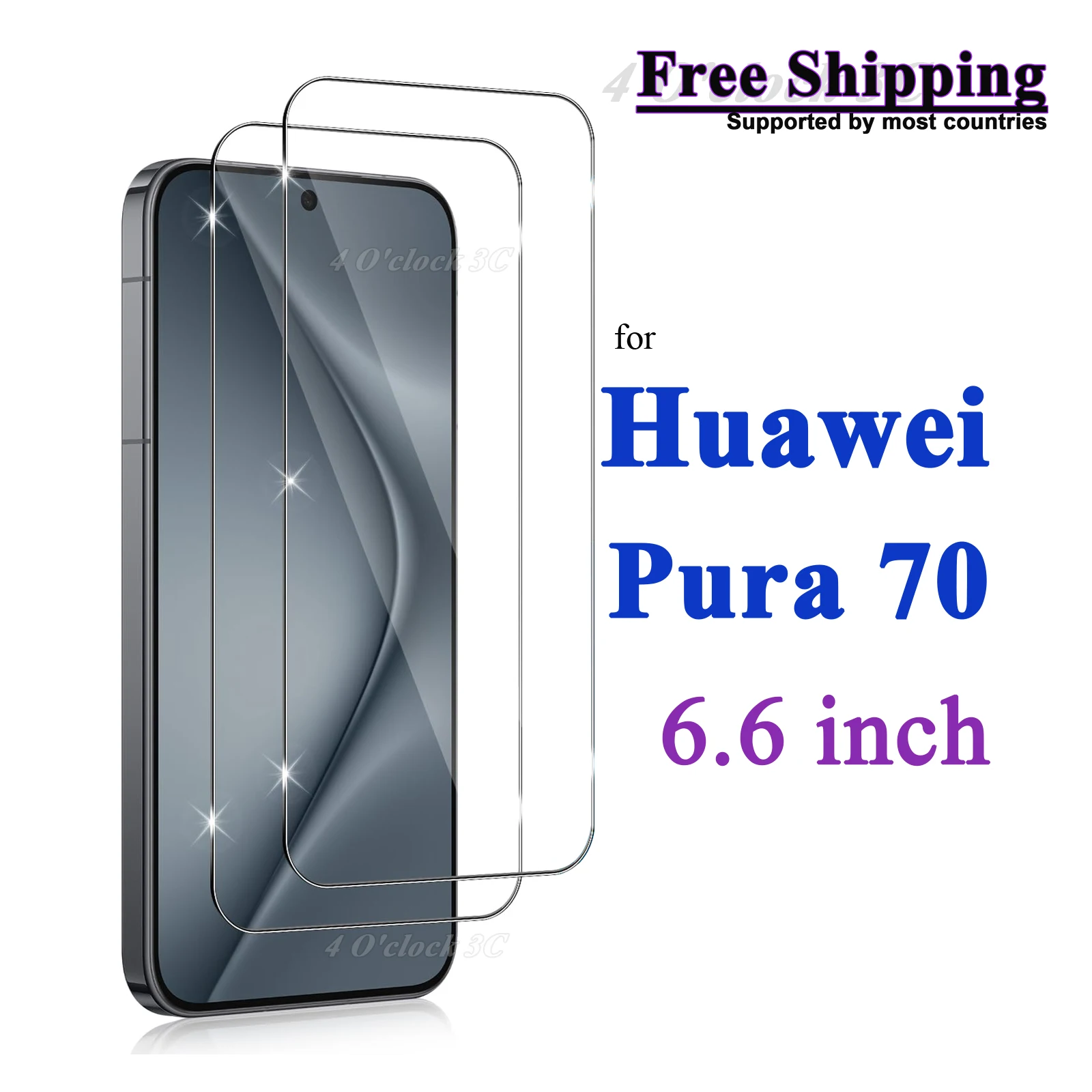 Для Huawei Pura 70 6,6 дюймов Защитная пленка для экрана из закаленного ...