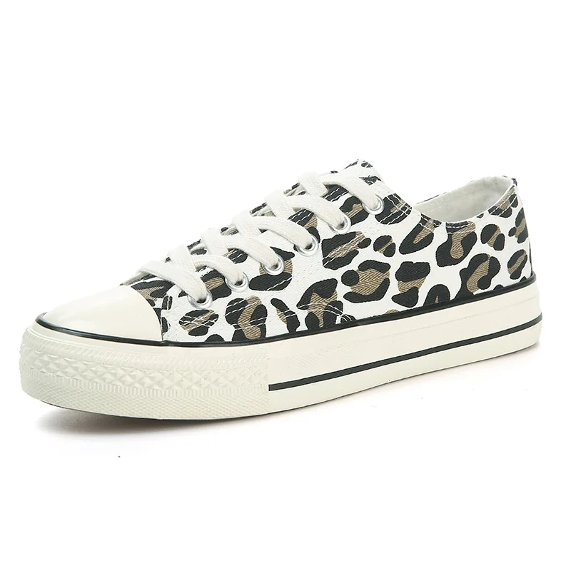 YeddaMavis Leopard Canvas Shoes Women Flat Platform Sneakers Women Casual Shoes Woman High Top Tenis Mujer Vulcanize Shoes Women
