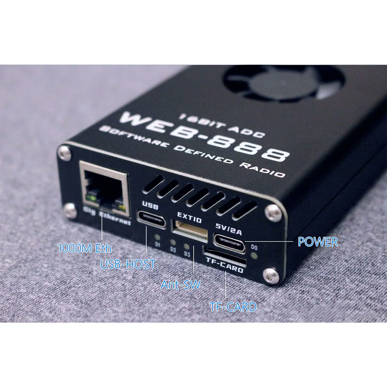 Радиоприемник HamGeek WEB-888 SDR программно определяемый с 16bit ADC 62M широкополосный GPS