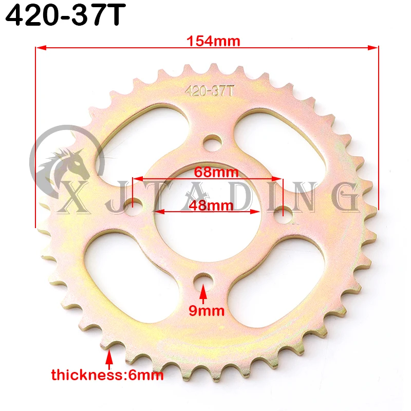 

Задняя звездочка зубьев 48 мм 428-37T 428-37T 37 для самостоятельного каратинга, квадроцикла, мотоцикла, мопеда
