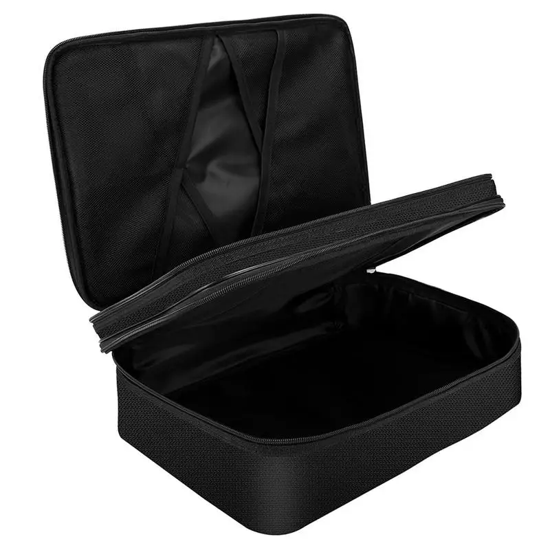 

Waterproof Fireproof 3-layer Document Storage Box Lockable Document Bag Portable Travel Storage Bag For Notebooks Certificates