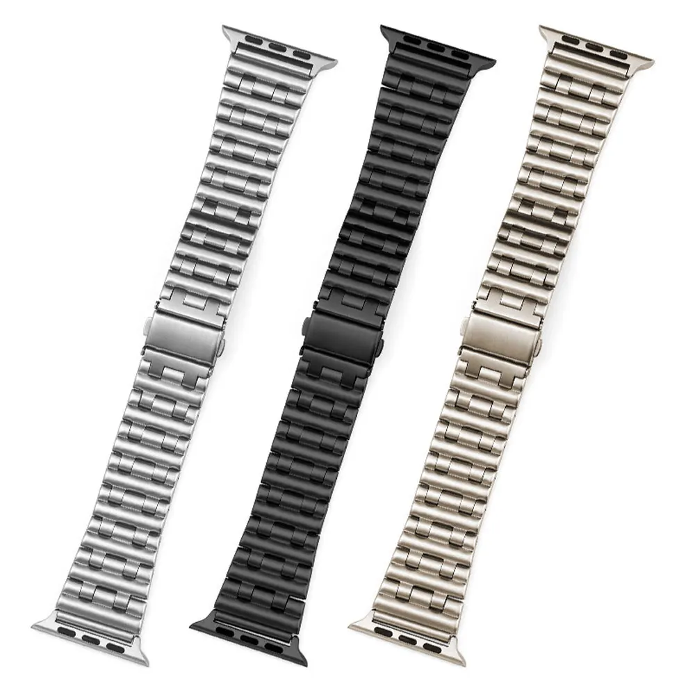 

Ремешок титановый для Apple Watch Ultra, роскошный браслет из нержавеющей стали для iWatch Series 8 7 6 SE 5 4 3, 49 мм 45 41 44 38 40 42 мм