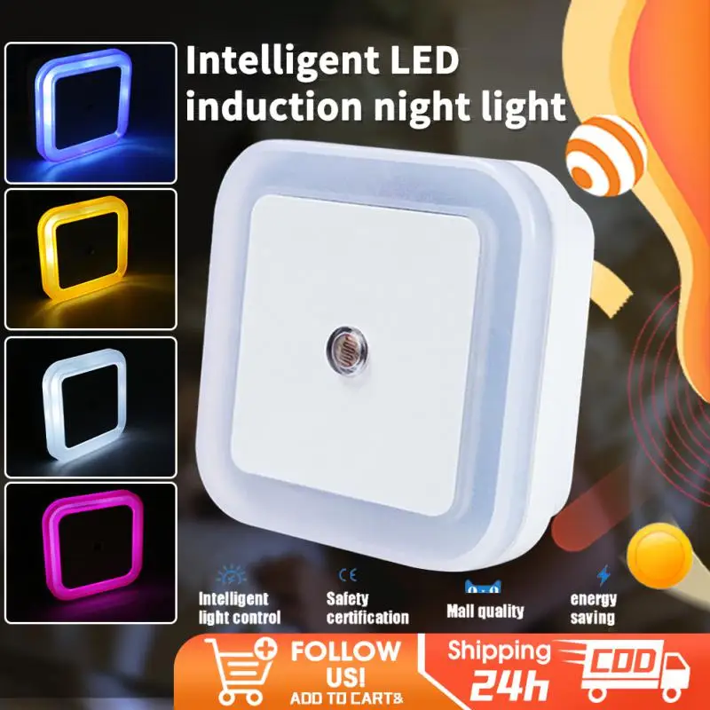 

Mini US EU Plug LED Night Light Auto Sensor Bedside Lamp Bedroom Kid's Room Hallway Corridor Stairs Home Night Light 100-250V