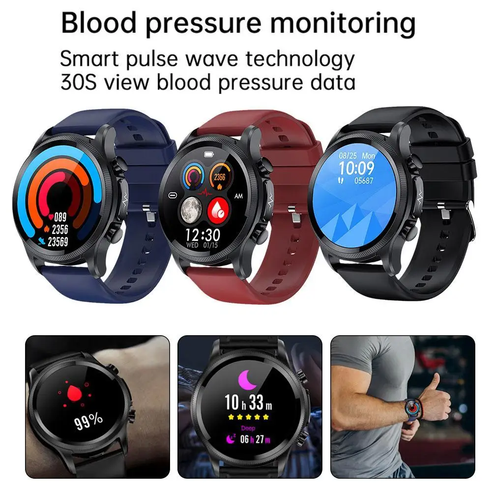 

E400 Smart Watch 1.39inch ECG Blood Glucose Body Temperature Blood Oxygen Electrocardiogram Belt Monitoring Smartwatch