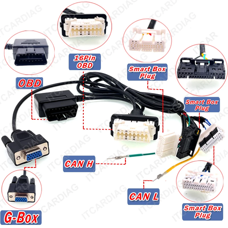 

Toyo 30 Кабель 4A 8A BA 3in1 Разъем Smart Key 16-контактный OBD кабель для Autel OBDSTAR K518 Xhorse Key Tool Plus для всех Toyota Lexus