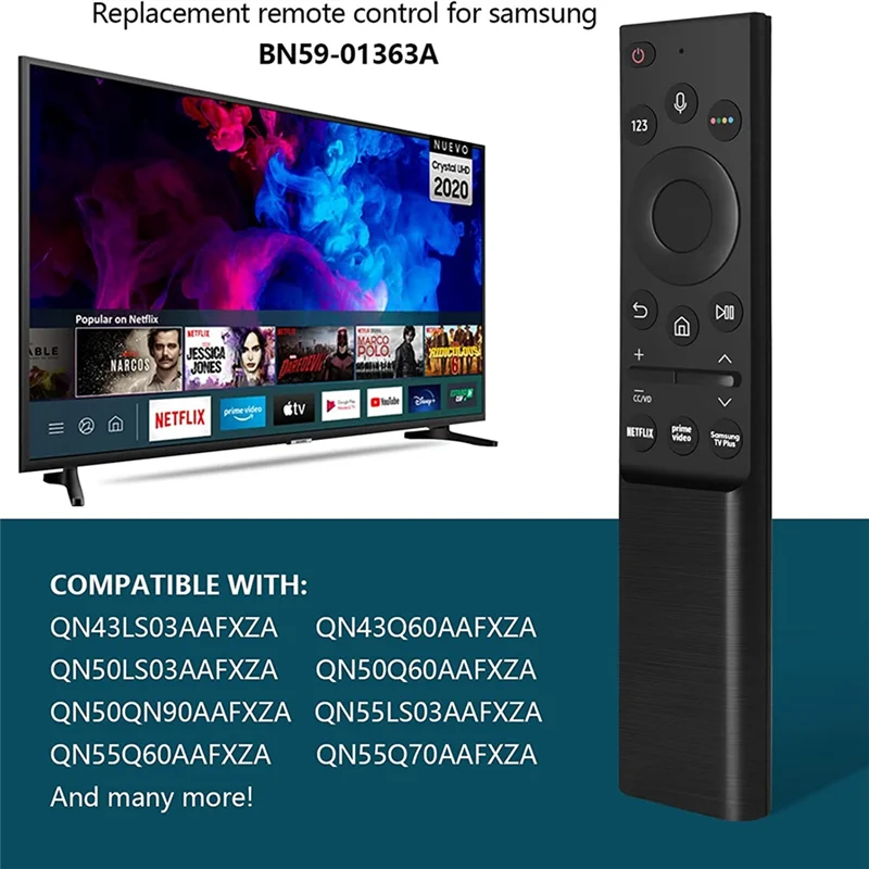 Голосовой пульт дистанционного управления BN59-01363A Замена для Samsung TV QN43LS03AAFXZA