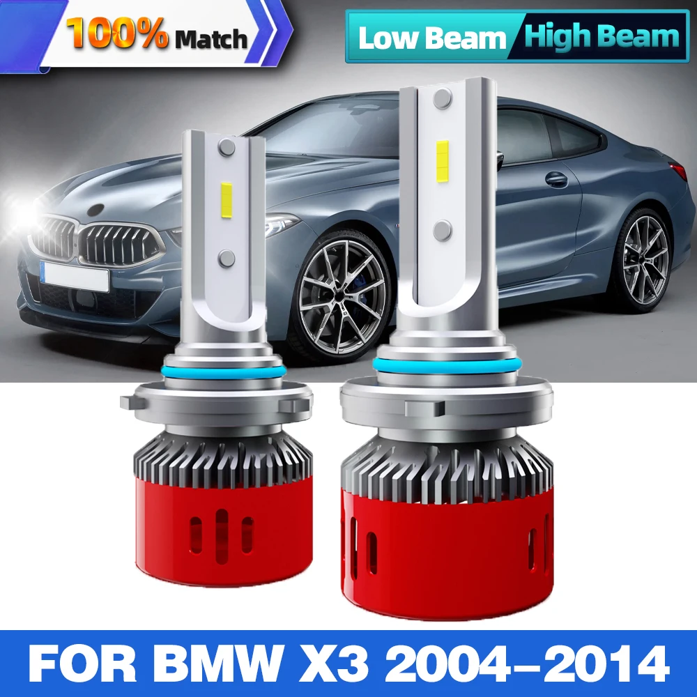 

2Pcs LED Car Lights Bulbs H7 Auto Headlights 90W Canbus Car Headlamp Bulbs 6000K White 12000Lm 12V 24V For BMW X3 2004-2014
