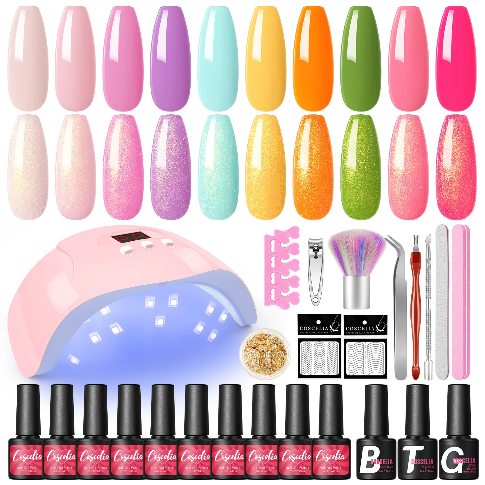 Набор гель-лаков COSCELIA 10 шт
