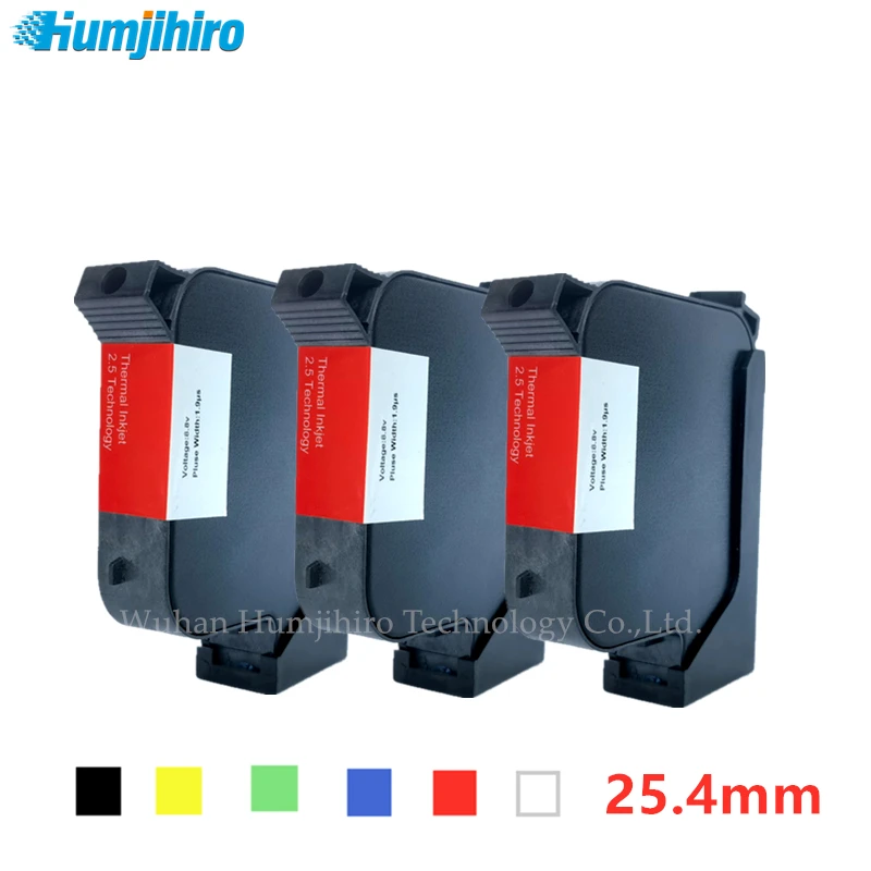 

HUMJIHIRO 25.4mm Ink Cartridge Compatible 2588+ G1309S+ Quick-drying Solvent Ink Cartridge Thermal Handheld Inkjet Printer Ink