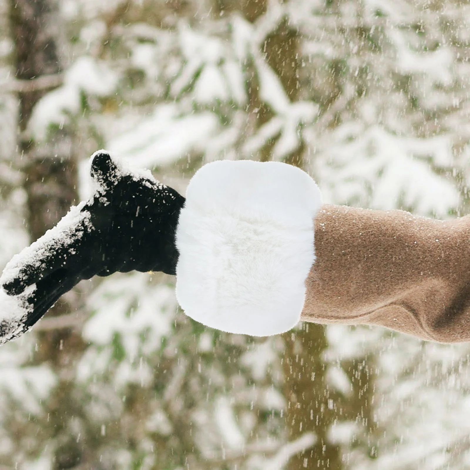 

2pcs Cuff Protector Warm Keeping Sleeve Clothing Cuff Cover Adult Wrist Cover Faux Fur Oversleeve