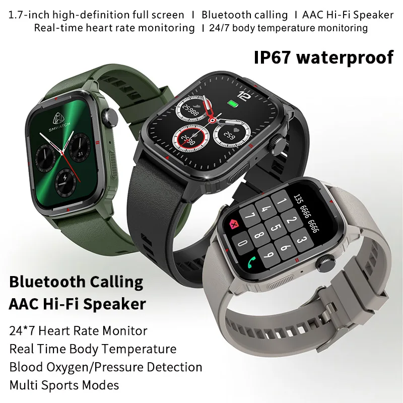 

Q25 Bluetooth Call Woman Smartwatch 2022 Fitness Bracelet 230mah Battery Sports Smartwatches Man 1.7inch HD Full Touch Screen