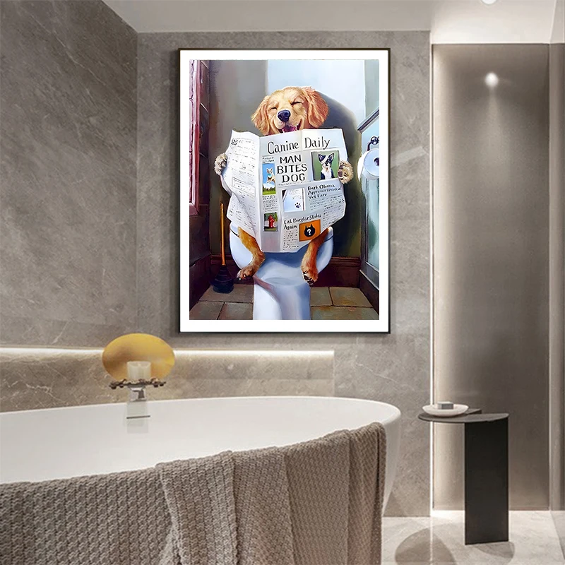 Полностью новая алмазная живопись собака туалет Набор для вышивки крестом