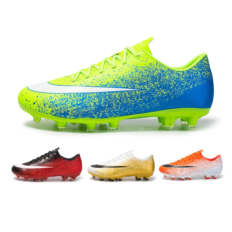 

Newest Football Boots AG Long Spikes Comfortable Outdoor Grass Football Training Match Sports Soccer Shoes Women Men Sneakers
