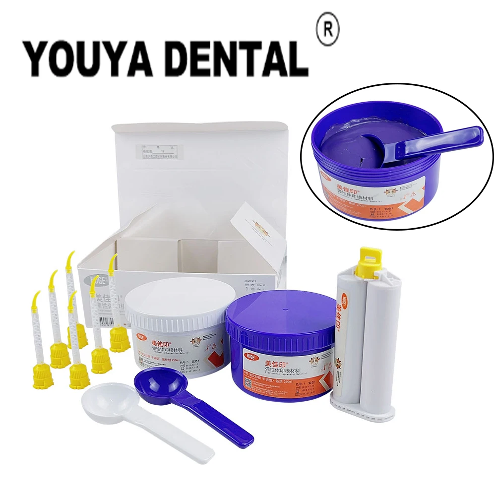 Dental Impression Material Mixing Head Soft Putty Light Body Silicone Rubber Materials Hydrophilic Addition Polymerization