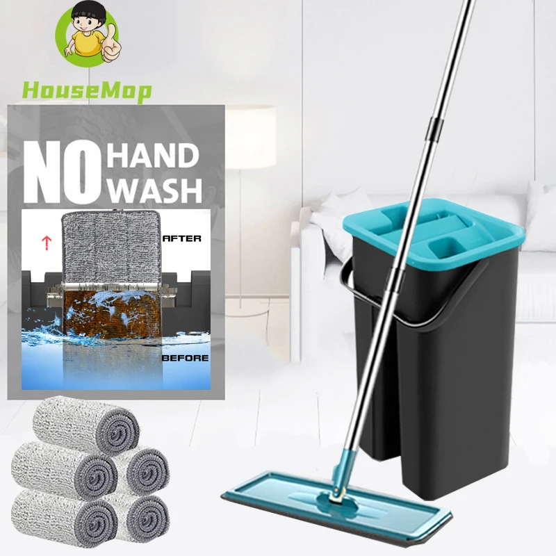 

Швабра для мытья полов с отжимным ведром, домашняя ручная стирка, бытовые чистящие средства и аксессуары для салфеток из микрофибры швабра ...