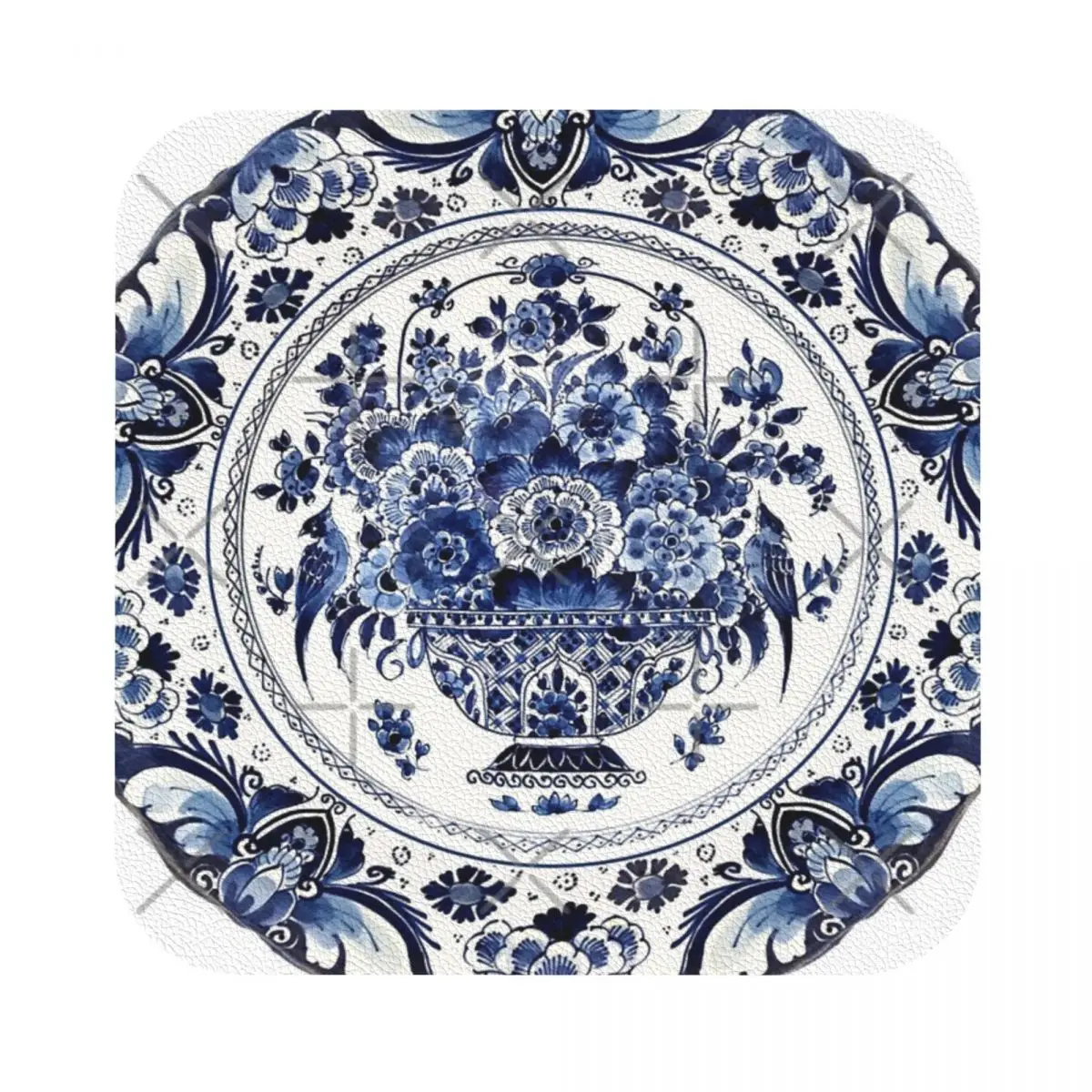 

Королевская голубая корзина с цветами Delft, модель 4, современная кухня, разные стили