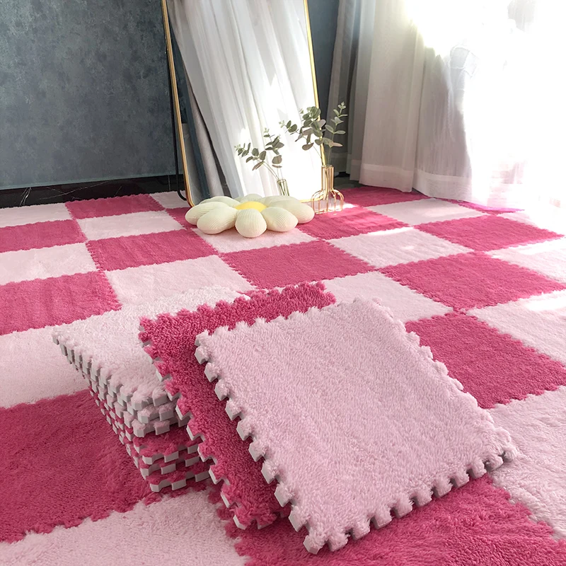 30/60 шт. Детский мягкий плюшевый коврик для ползания Мягкий ковер гостиная спальня
