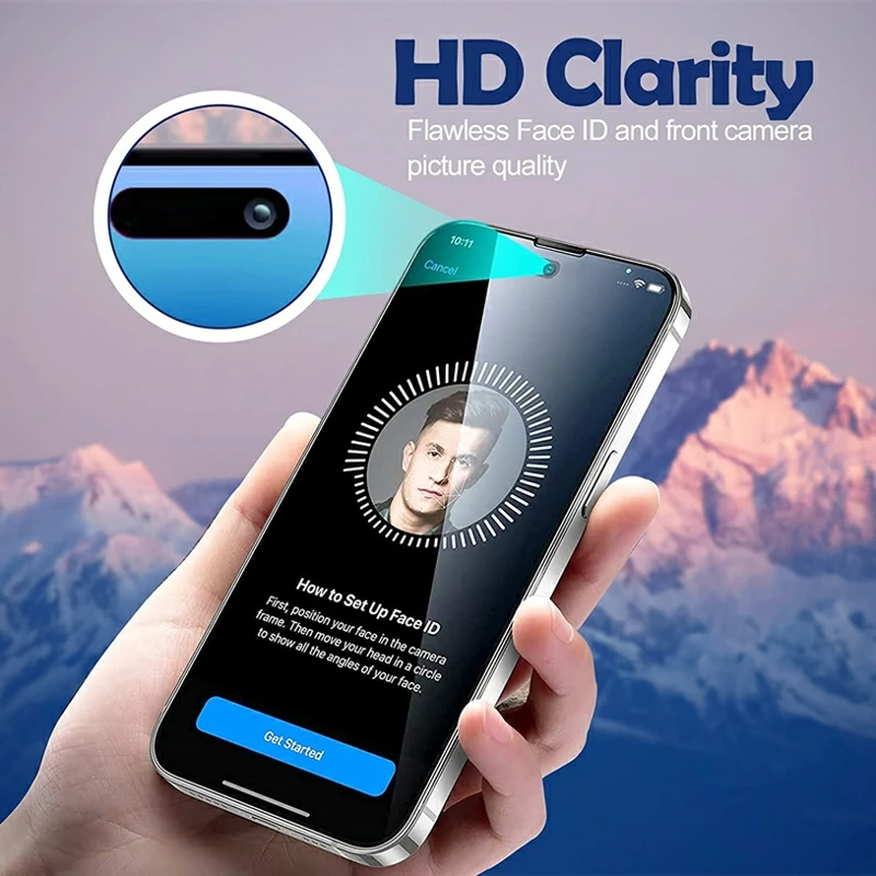 4PCS 60D Full Cover Protective Glass for IPhone 14 11 X XR XS MAX Screen Protectors on IPhone 13 12 Mini 14 Pro 6 7 8 Plus Glass