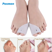 pexmen 2pcspair big toe separator protector bunion corrector gel shield for foot pain relief calluses corns overlapping toes