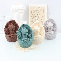 new design winged dinosaur egg silicone mold scented candle soap plaster cake kitchen tools easter day gifts decoration