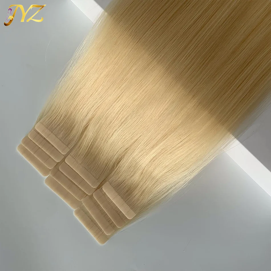 

Brazilian Remy Tape In Human Hair Extensions 10 To 26 Inch 40Pc 100g/Pack Silky Straight PU Seamless Skin Weft Natural Blond 613
