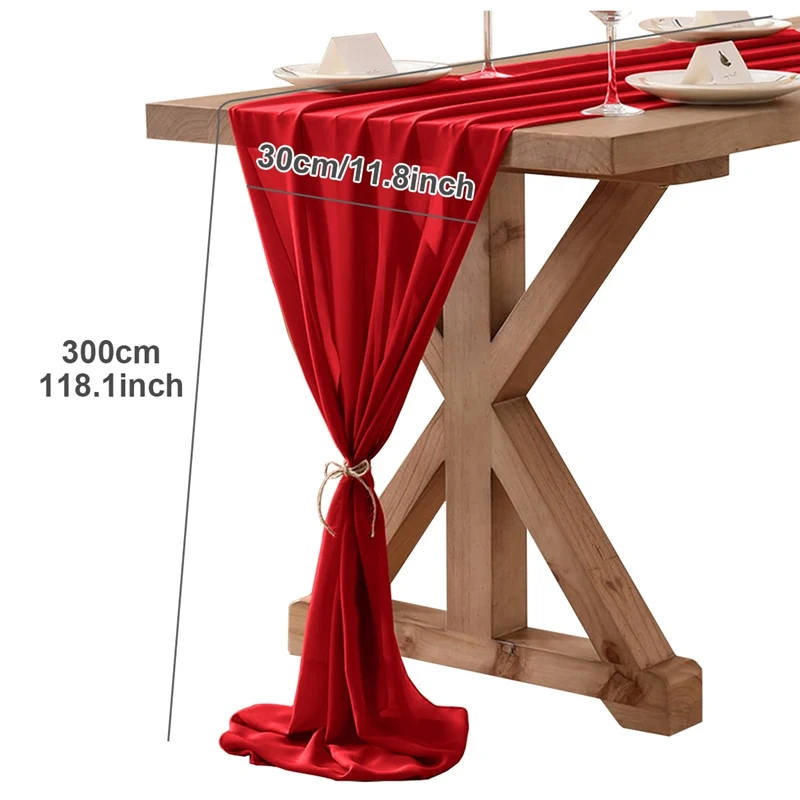 

Шифоновая дорожка для стола 30x300 см