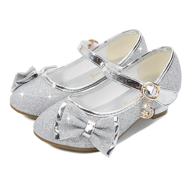 

New Children High Heels Girls Princess Fashion Performance Dance Shoes Baby Kids Comfortable Dress Moccasins Toddler 04