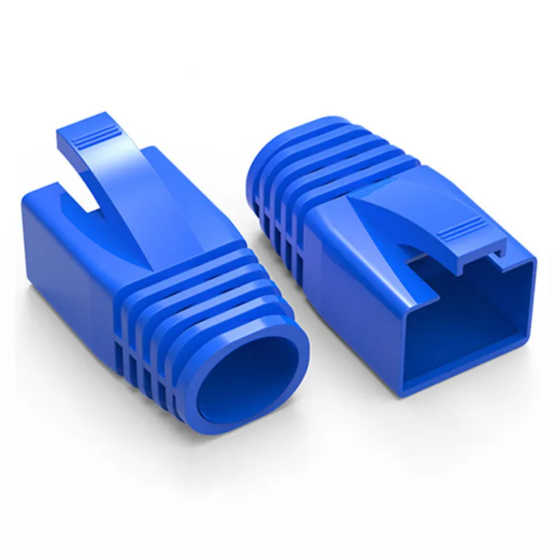 Фото RJ45 Cat7 Cat6a, колпачки, чехлы, ботинки, сетевой кабель Ethernet, разъем Cat 7, защитный рукав, разноцветная оболочка, цветная втулка №4