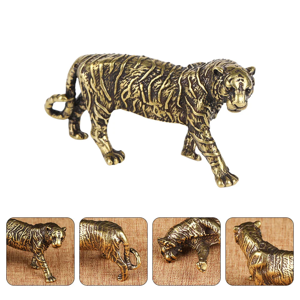 

1pc Funny Practical Paperweight Decor Tiger Sculpture Tiger Ornament for Office Home