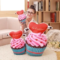 1pc creative 3d real life ice cream cake cones pillow stuffed plush home pillow office nap pillow cushions