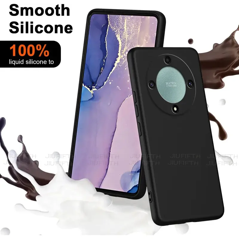 Гибкий жидкий силиконовый чехол из ТПУ для телефона Honor Magic 7 6 Lite E 5 pro x9C x9b XA1